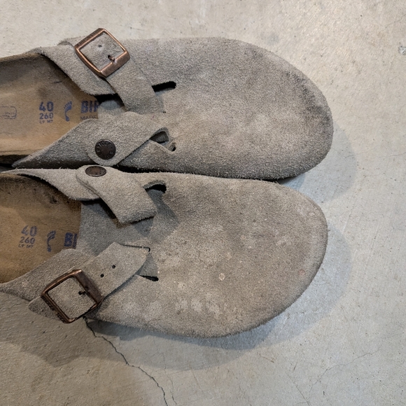 Birkenstock Clogs Men's 7 Women's 7 40 Gray/Light Brown - Picture 6 of 6